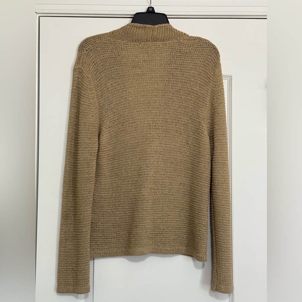 August Silk Women's Cardigan in Tan - Picture 2 of 5